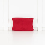 Shanghai Tang Red Braided Gold Chain Clutch
