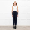 Veronica Beard Blue Trousers Renzo Pant Gold Buttons