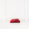Shanghai Tang Red Braided Gold Chain Clutch