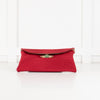 Shanghai Tang Red Braided Gold Chain Clutch