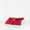 Shanghai Tang Red Braided Gold Chain Clutch