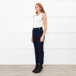 Veronica Beard Blue Trousers Renzo Pant Gold Buttons