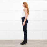 Veronica Beard Blue Trousers Renzo Pant Gold Buttons