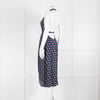 Diane Von Furstenberg Blue And Pink Halter Neck Dress