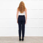 Veronica Beard Blue Trousers Renzo Pant Gold Buttons