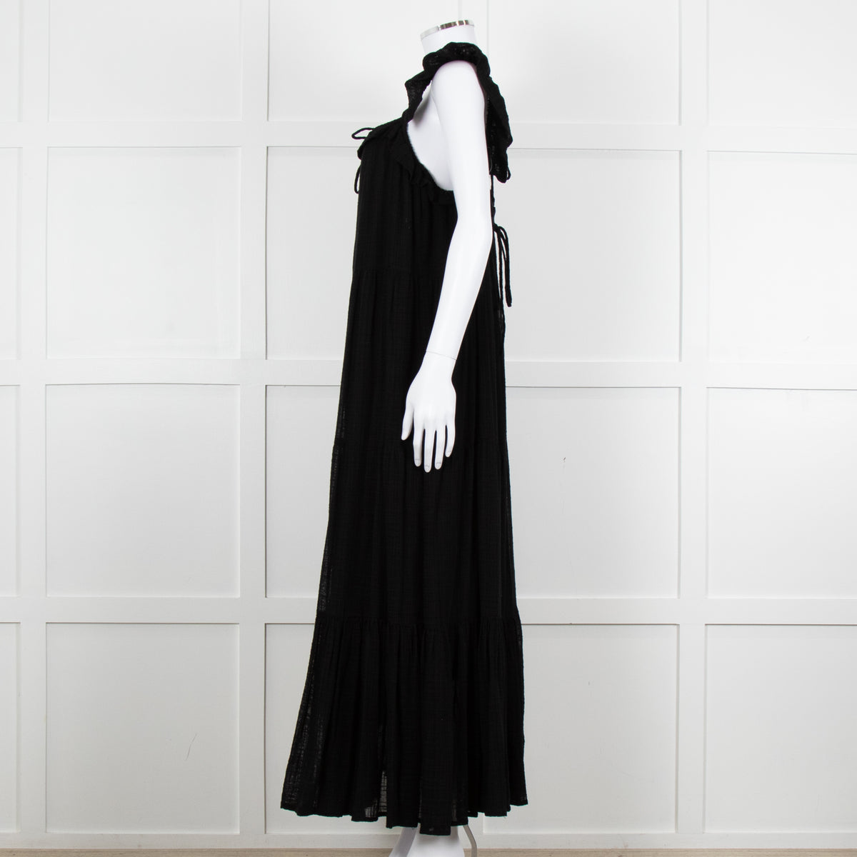 Lu.Ciee Black Strappy Tiered Sundress