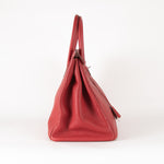 Hermes Birkin 35 Bag In Rouge Casaque Togo Leather Palladium Hardware