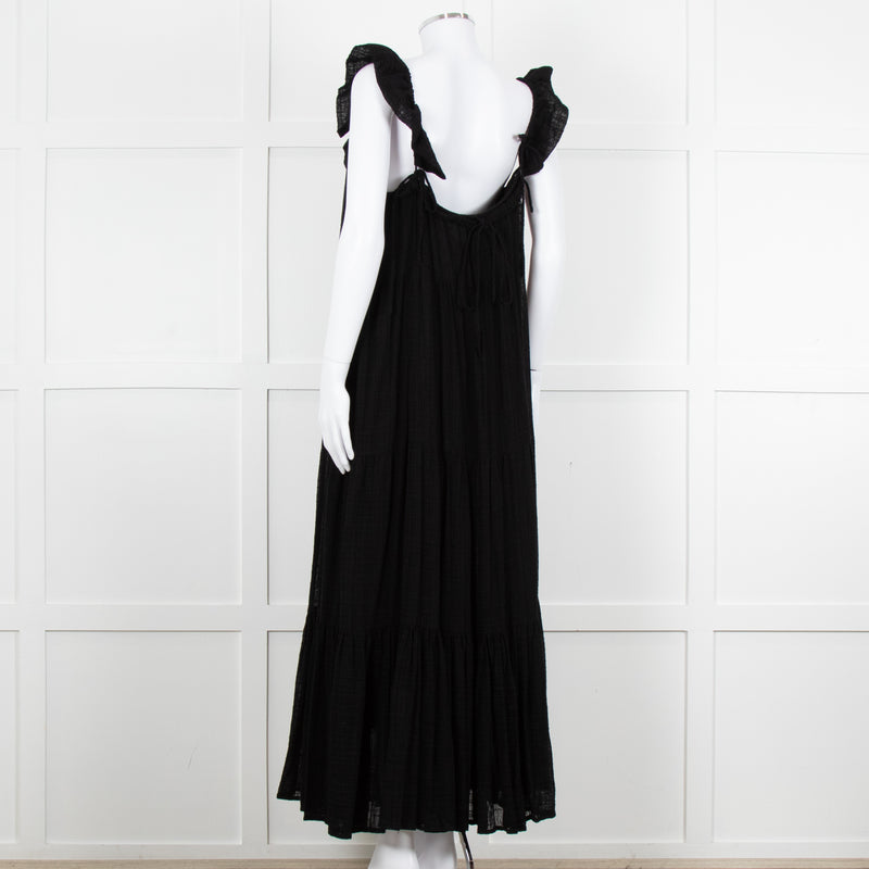 Lu.Ciee Black Strappy Tiered Sundress