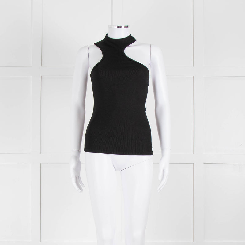 Anine Bing Black Cutout Vest Top