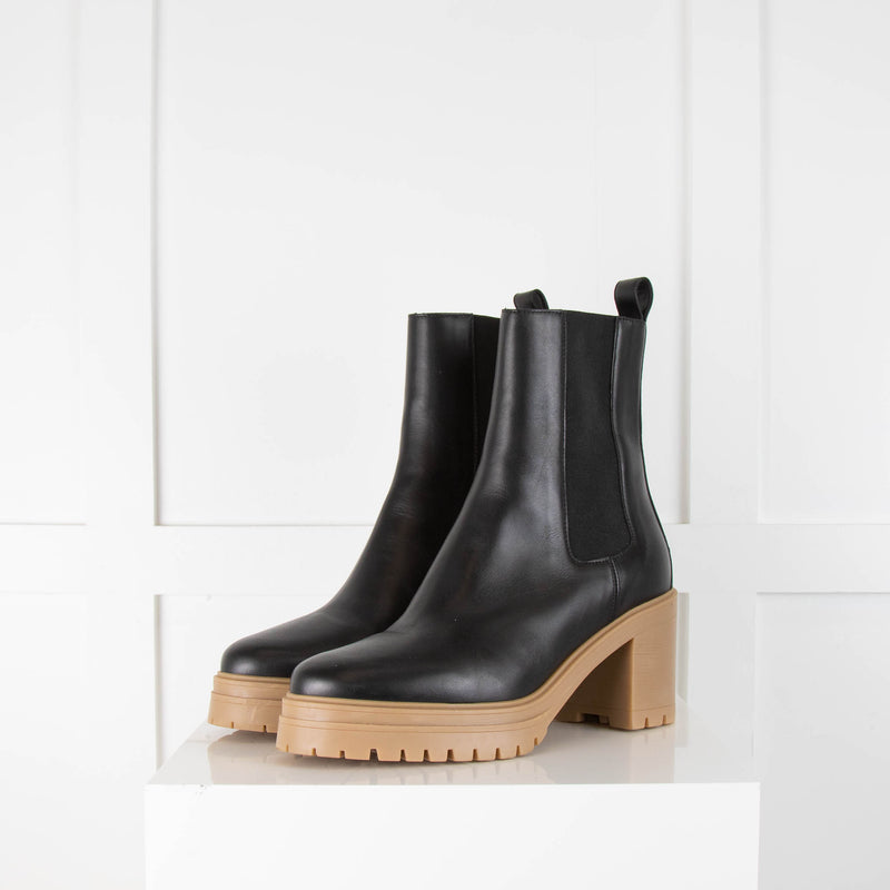 ba&sh Clare Leather Ankle Boots