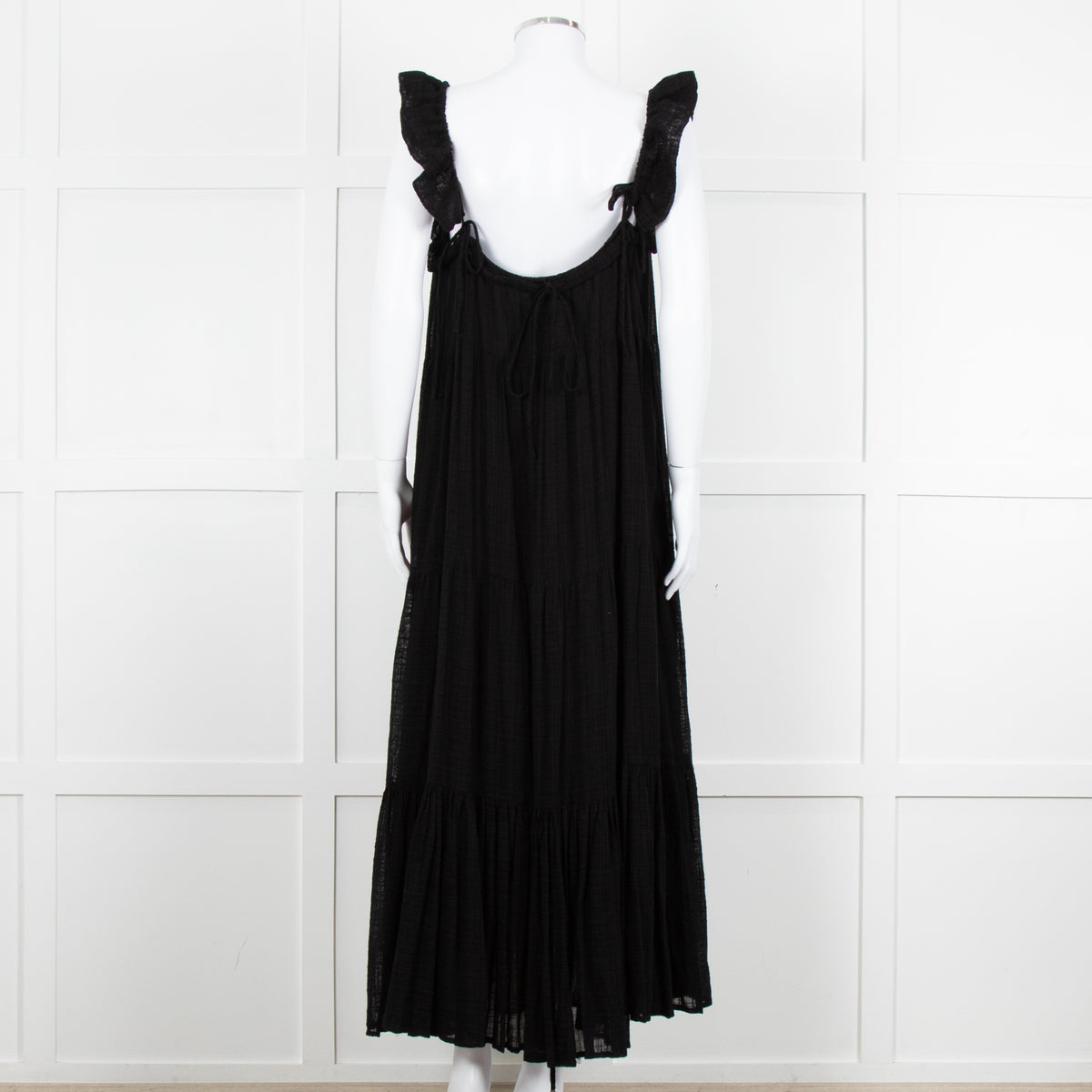Lu.Ciee Black Strappy Tiered Sundress