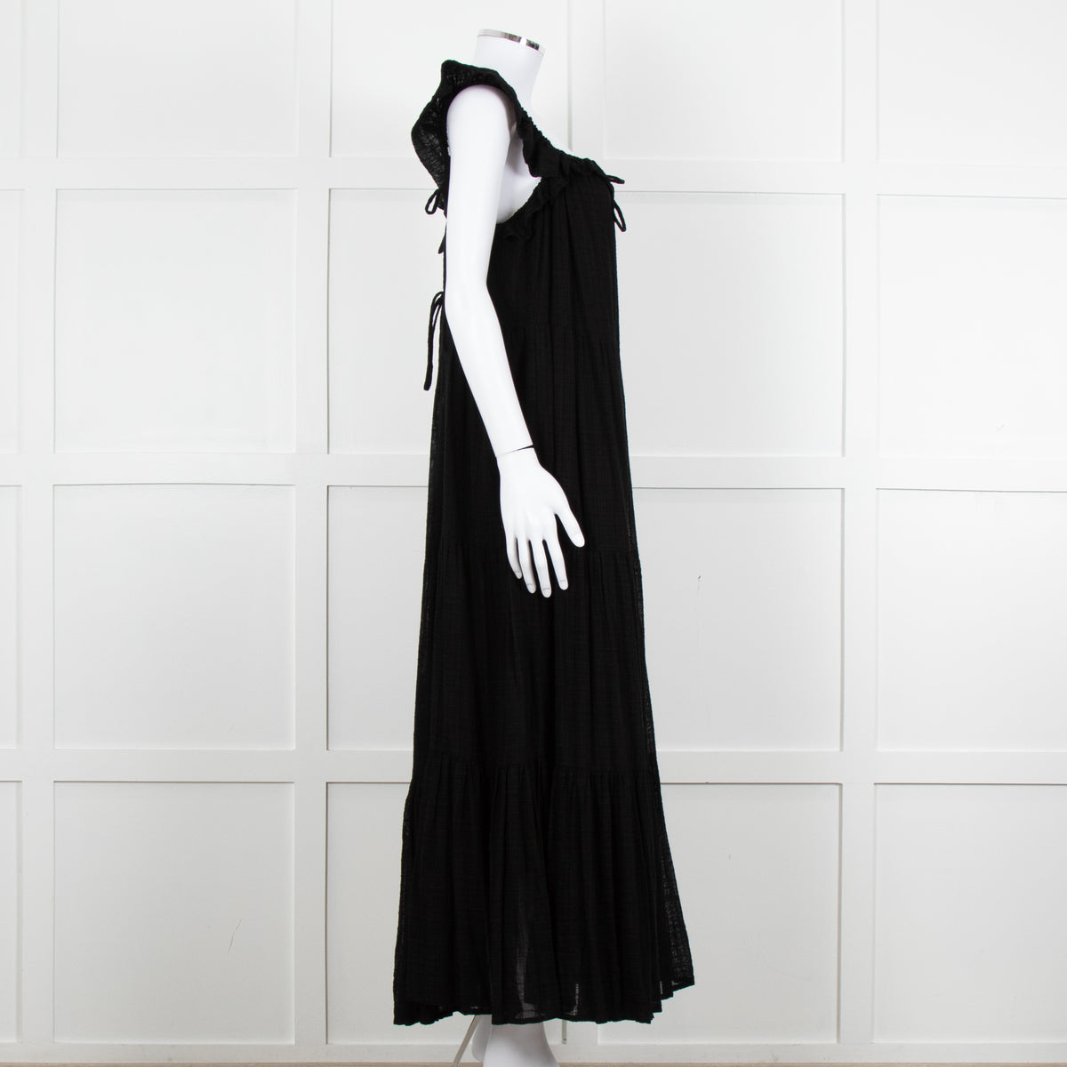 Lu.Ciee Black Strappy Tiered Sundress