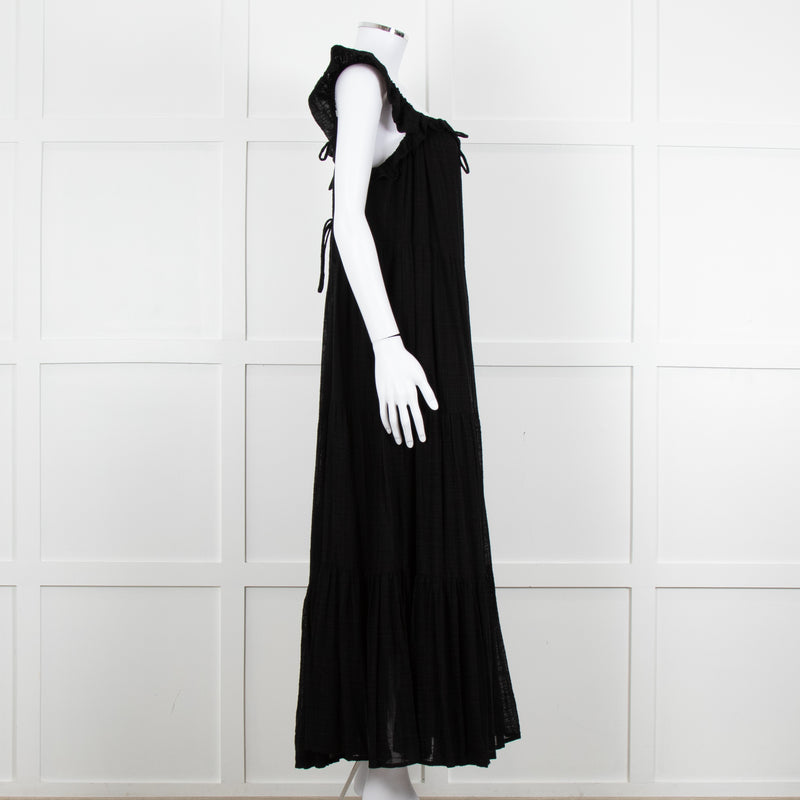 Lu.Ciee Black Strappy Tiered Sundress