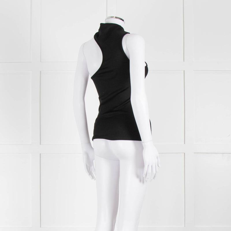 Anine Bing Black Cutout Vest Top