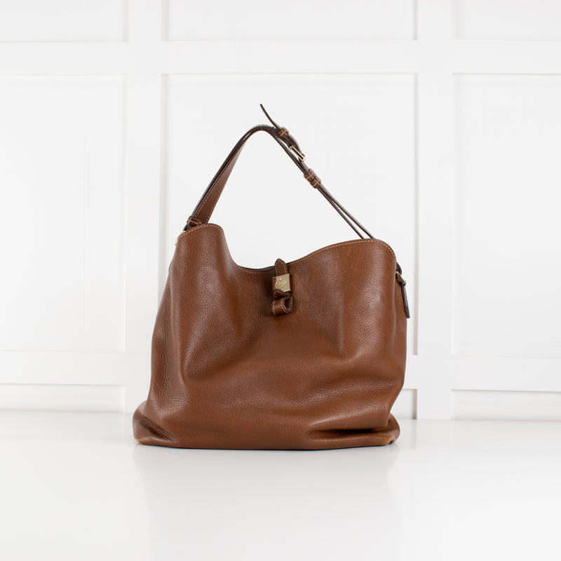 Mulberry Brown Tessie Hobo Tote Leather Bag