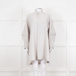 Issey Miyake Grey Pleated Sleeve Longline Jacket