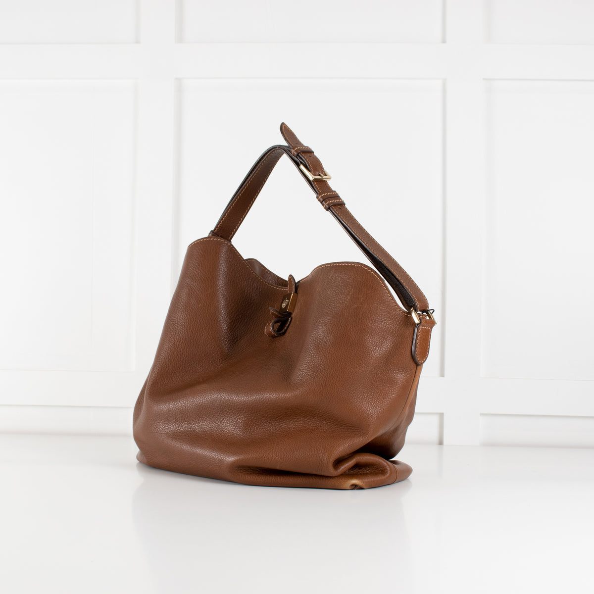 Mulberry Brown Tessie Hobo Tote Leather Bag