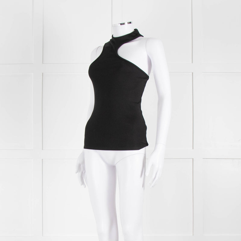Anine Bing Black Cutout Vest Top