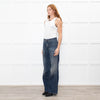 Me + Em Dark Blue Flared Jeans With Front Pockets