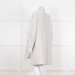 Issey Miyake Grey Pleated Sleeve Longline Jacket