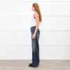 Me + Em Dark Blue Flared Jeans With Front Pockets