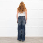Me + Em Dark Blue Flared Jeans With Front Pockets