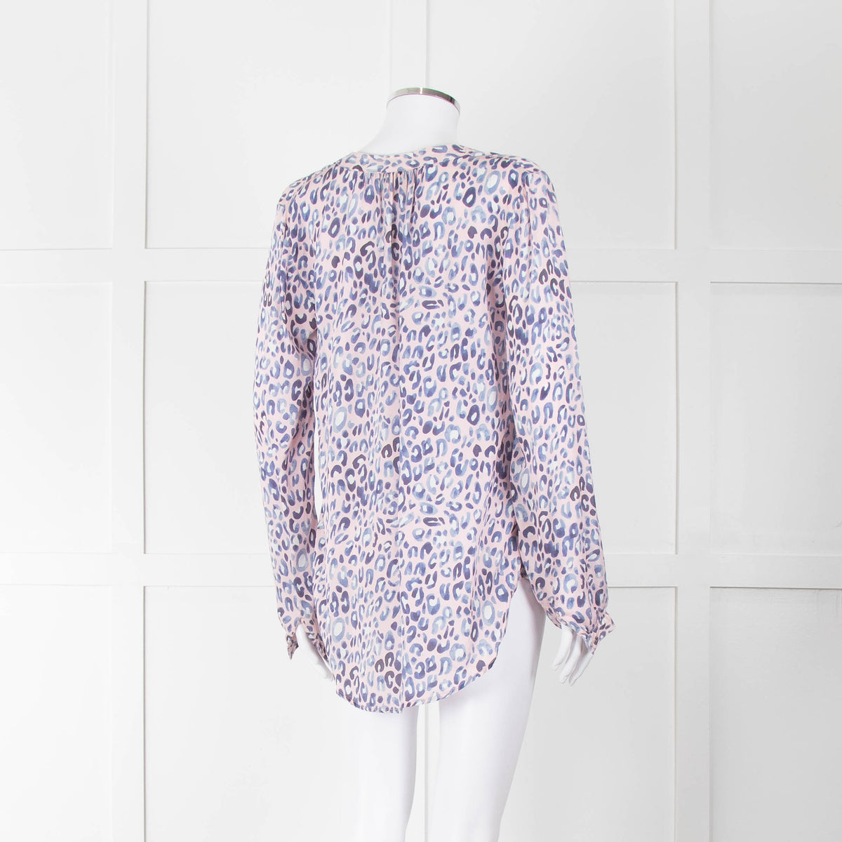 Primrose Park Pink Blue Leopard Print Blouse
