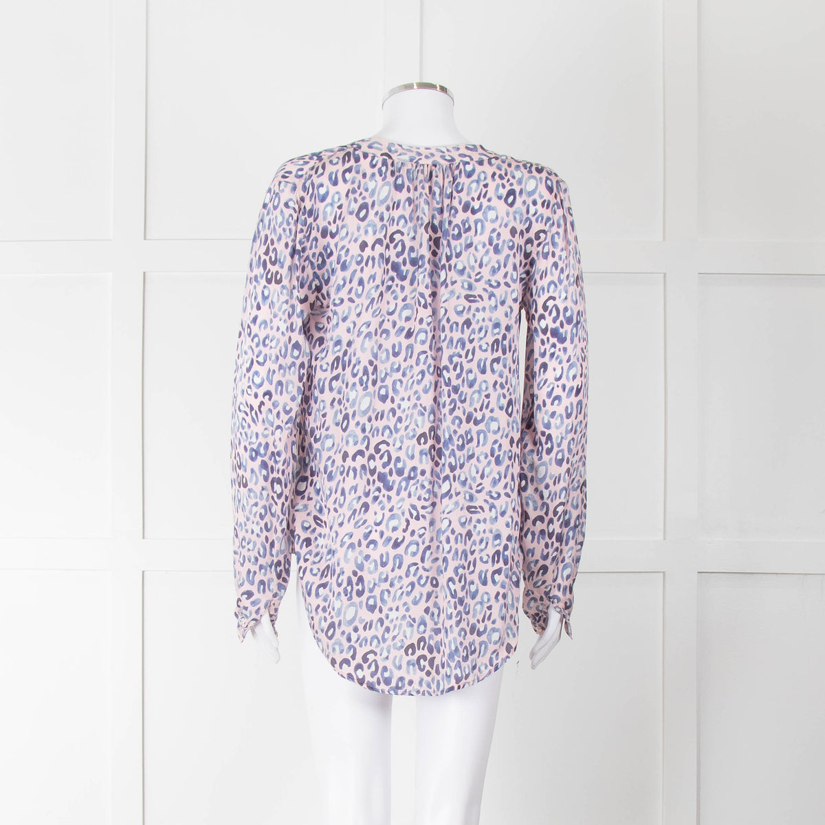 Primrose Park Pink Blue Leopard Print Blouse