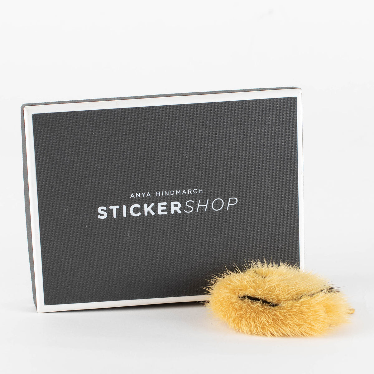 Anya Hindmarch Mustard Smiley Bag Sticker (Boxed)