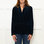 Forte Forte Navy Needlecord Soft Blazer Jacket