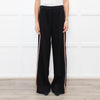 Me + Em Black Wide Leg Trousers with Knitted Side Stripe