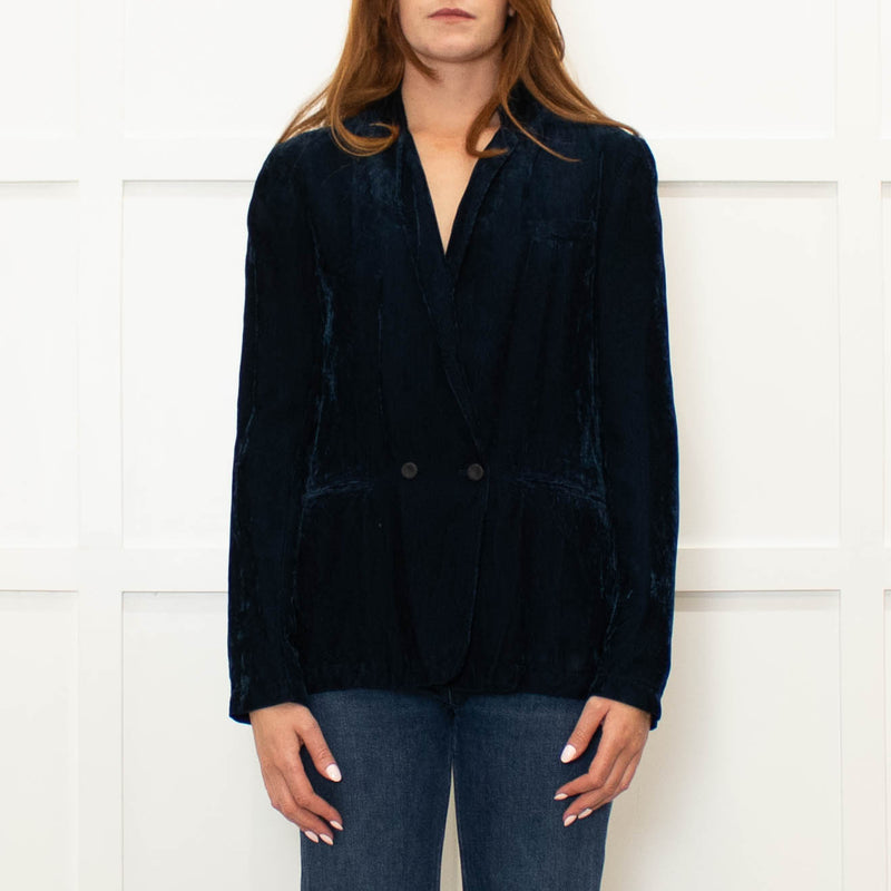 Forte Forte Navy Needlecord Soft Blazer Jacket