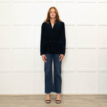 Forte Forte Navy Needlecord Soft Blazer Jacket