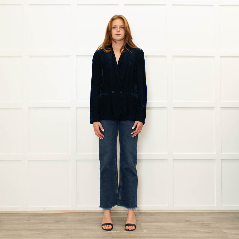 Forte Forte Navy Needlecord Soft Blazer Jacket