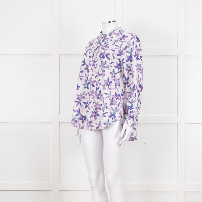 Isabel Marant Lilac Flower Print Blouse
