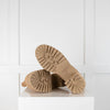 Russell & Bromley Beige Suede Chunky Heel Boots