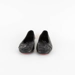 Chanel Black Quilted Ballet Flat with Patent CC