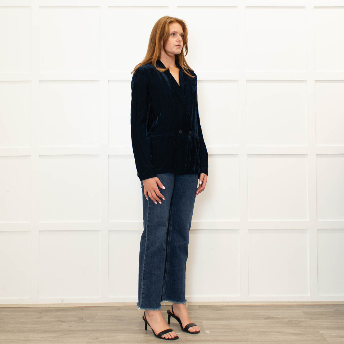 Forte Forte Navy Needlecord Soft Blazer Jacket