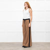 Me + Em Camel Double Waist Wide Leg Trousers