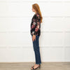 Pinko Black Pink Floral Sheer Long Sleeve Blouse