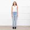 Jonathan Simkhai Pale Blue Jeans with Side Pockets And Zips