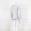 Issey Miyake White and Blue Micro Stripe Plisse Jacket