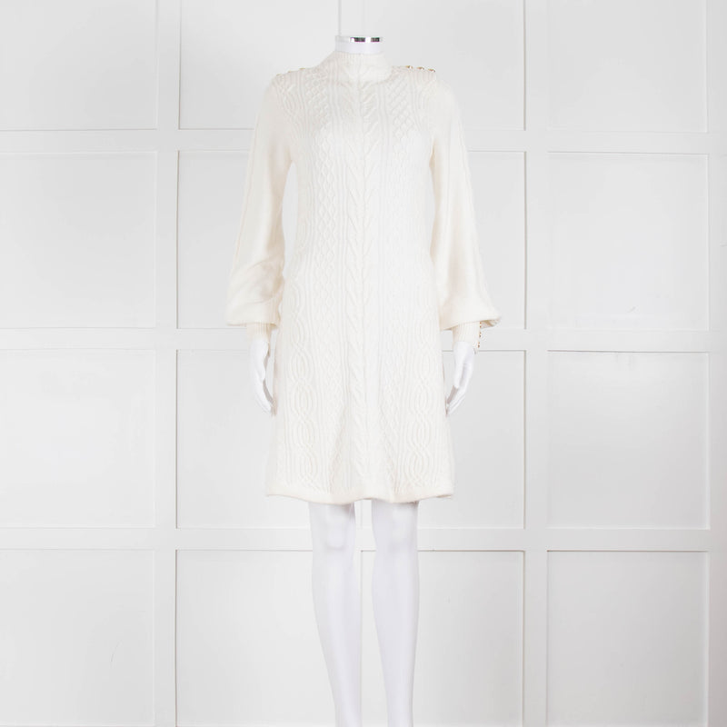 Holland Cooper Cream Cable Knit Rachel Dress