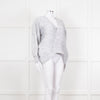 Issey Miyake White and Blue Micro Stripe Plisse Jacket