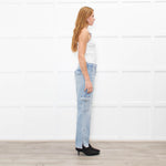 Jonathan Simkhai Pale Blue Jeans with Side Pockets And Zips