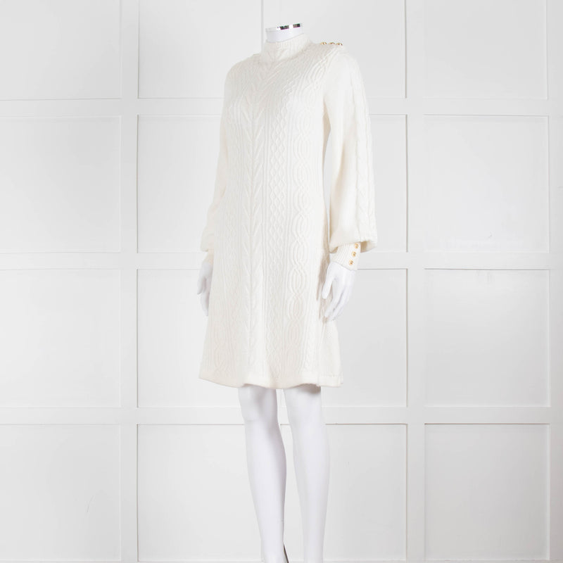 Holland Cooper Cream Cable Knit Rachel Dress