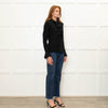 Anne Fontaine Black Frill Trim Shirt