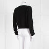 Reformation Black Cashmere Cardigan With Gold Buttons