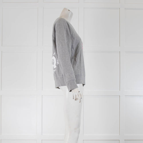 Zadig & Voltaire Grey Love Heart Sweatshirt