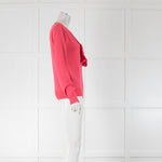 Boutique Moschino Pink Pleated Bow Front Jumper